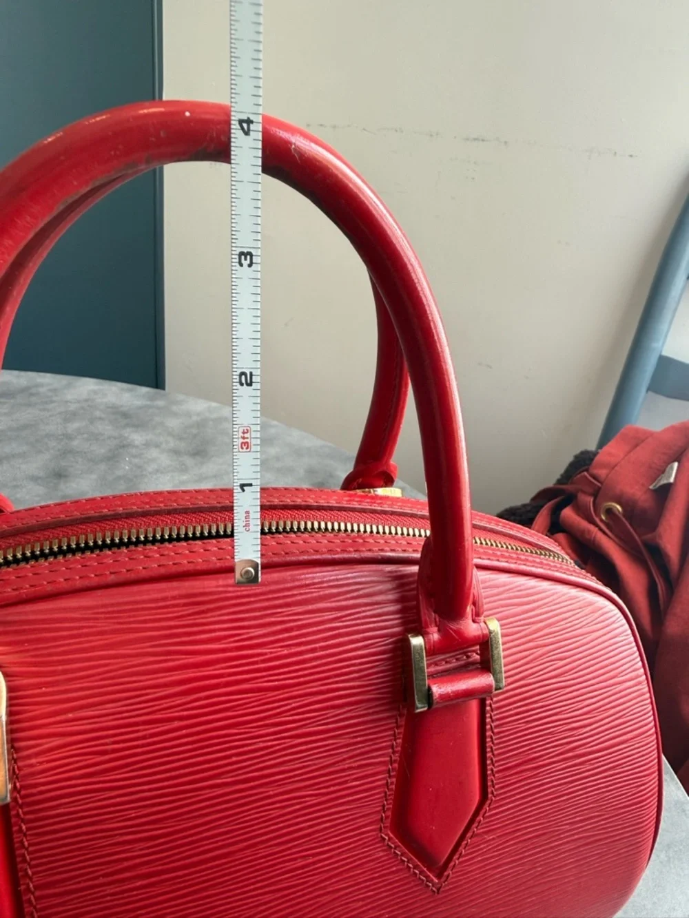 Louis Vuitton w COA Jasmin Red Epi Leather Satchel